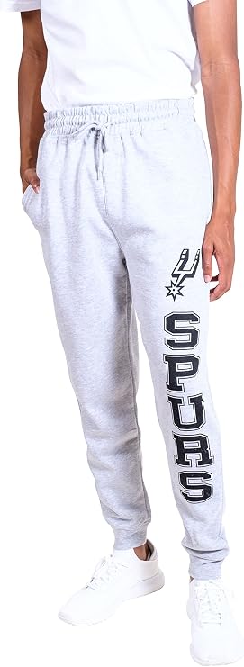UNK NBA ジョガーパンツ スウェットパンツ メンズ アクティブ ベーシック ソフト テリー織 チームロゴ入り グレー X-Large グレイ
