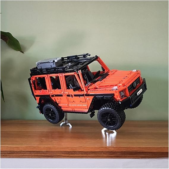 Display Stand compatible with Lego Technic Mercedes G 500 42177 G-Wagon G500 | Display your model securely | Heavy Duty stainless steel | Car NOT included
