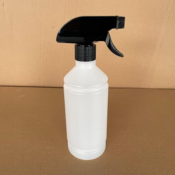 500 Ml Siyah Tetik Spreyli Kimyasala Dayanıklı Plastik Şişe, 500 Cc Spreyli Plastik Şişe x 4 Adet