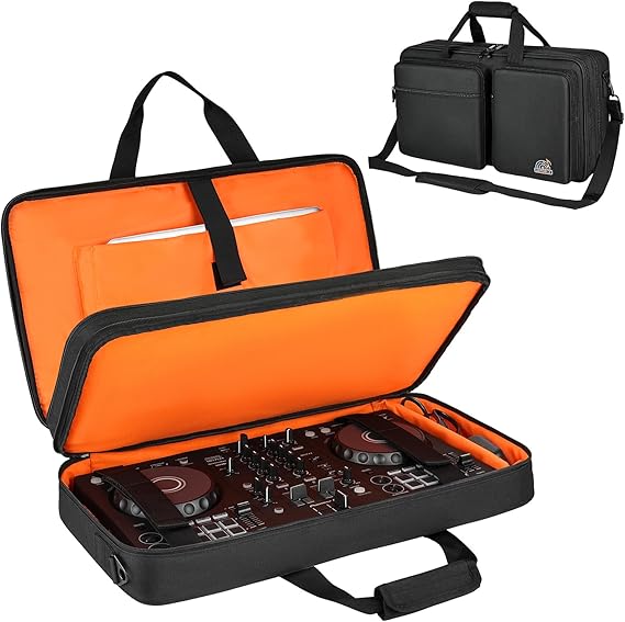 DJ Controller Case Compatible with Pioneer DDJ SR/SR2/RR/DDJ-REV1/Denon MC4000/Numark NV II/Numark Mixtrack 3/Mixstream Pro+/Pro Go/Hercules Inpulse 500/NI Traktor Kontrol S3(23.5 x 13.5 x 2.5 in)