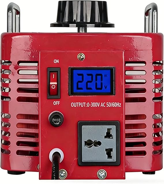 Variac Variable Transformer AC Voltage Regulator Transformer Converter 1000VA-3000VA Built-In Copper Coil for Power Supply Durable, Versatile, Wide Range of Appl(Size:0-300V,Color:3kva Lcd Screen)