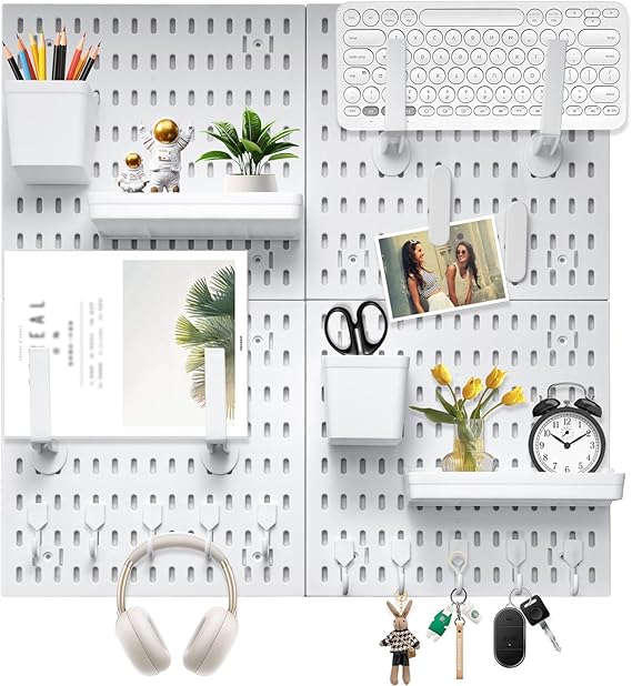 Pegboard Combination Set with 20 Accessories Decor 30x30cm