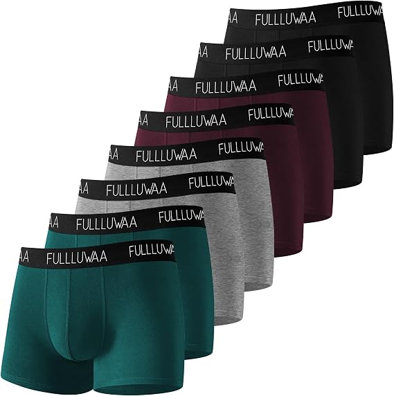 Fullluwaa Boxer Man Pack 8, Stretch Cotton, Soft, Tagless