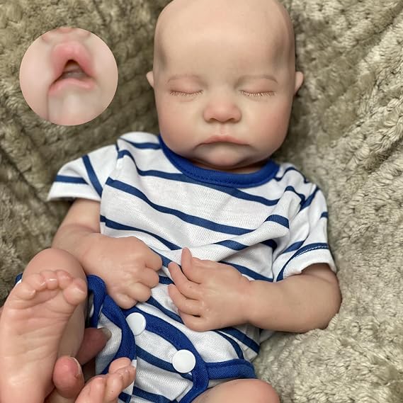 16 Inch Silicone Baby Doll Full Body Soft Lifelike Reborn Doll Handmade Real Doll
