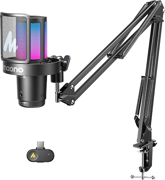 MAONO DGM20W Wireless Gaming Microphone for PC & Smartphones