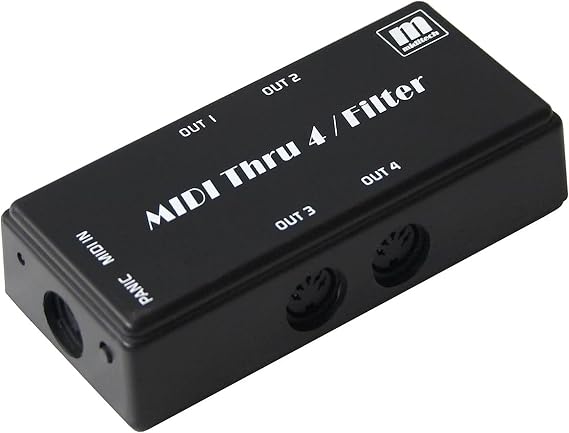 Miditech MIT-00152 Tool MIDI Thru 4 / Filter, Black, x