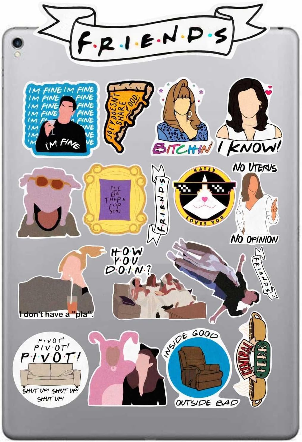 Friends Array Themed Computer Laptop Notebook Tablet Suitcase Sticker Set
