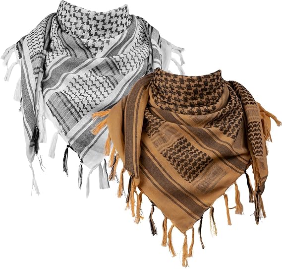 FREE SOLDIER Scarf Military Shemagh Tactical Desert Keffiyeh Head Neck Scarf Arab Wrap with Tassel 43x43 inches