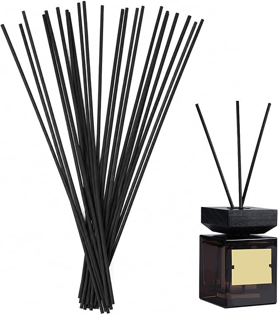 DDUP Reed Diffuser Sticks & Diffuser Sticks - 50 Pack Black Fibre Reeds (50 pcs/30cm/black)