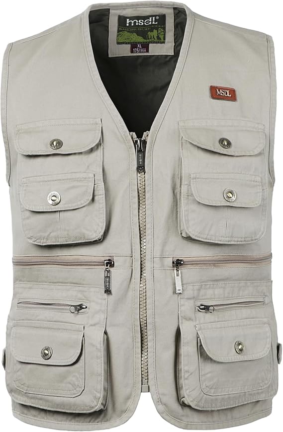 Men's Multifunctional Fishing Vest Outdoor Casual Multi Pocket Gilet Camping Waistcoat Summer Safari Photography Top