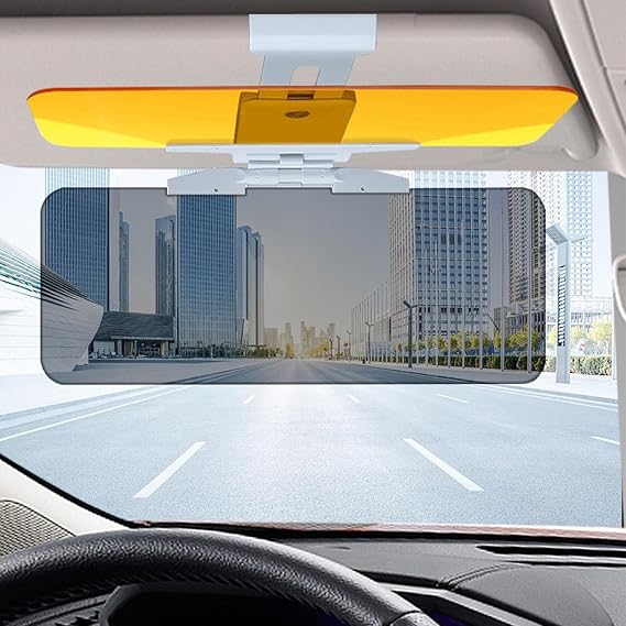 Day And Night Anti Glare Visor, Universal Fit Car Sun Visor Extender With Polarized Glare Protection