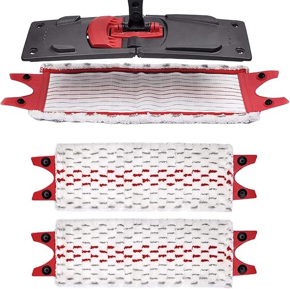 2Pack Mop Head Replacement Compatible with Vileda-Ultra Max, Washable Microfibre Pads Refill Mop Head Replacement Set, Suitable for all Vileda Flat Mops Systems(SIZE:2PACK)