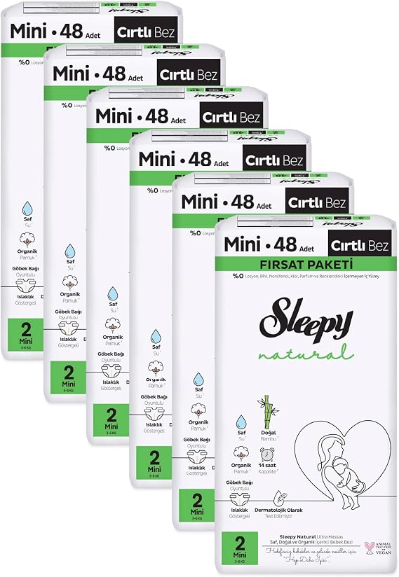 Sleepy Natural Opportunity Pack Diapers Number 2 Mini 288 Pieces