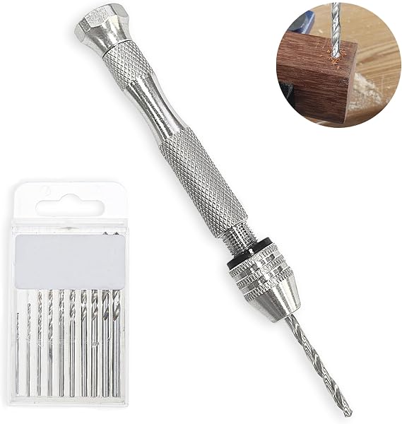 Manual Drilling Kit, Pin Vice Mini Drill Set For Resin Casting Molds, Hobby Drill Containing 0.8-3mm Twist Bits, Small Manual Drill For Crafts Workshop Diy
