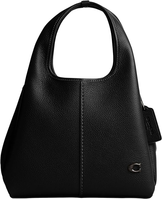 Coach Polished Pebble Leather Lana Shoulder Bag 23 Black