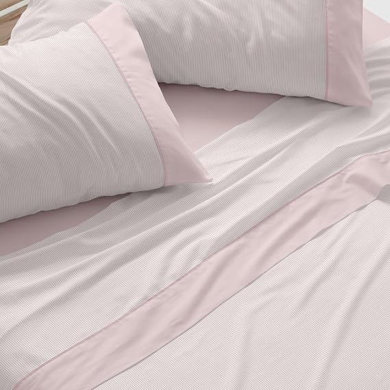 Burrito Blanco | Bedding Set | Bed 150 cm (+Sizes Available) | Design 297 | Coral Color (150 x 190/200 cm.)