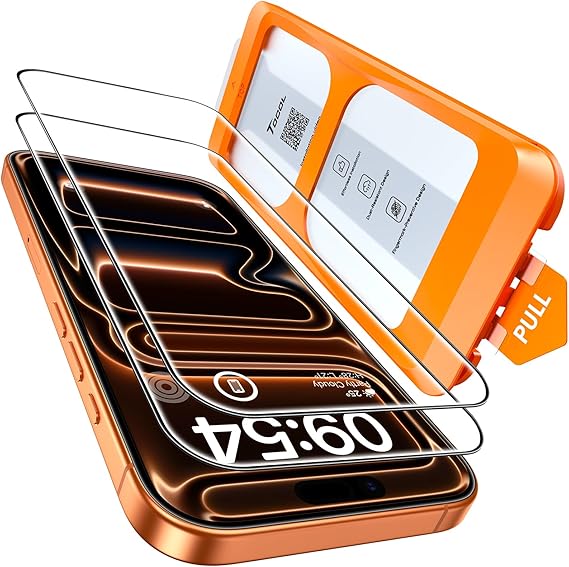 TOCOL for iPhone 17 Pro Screen Protector, Instant Installation