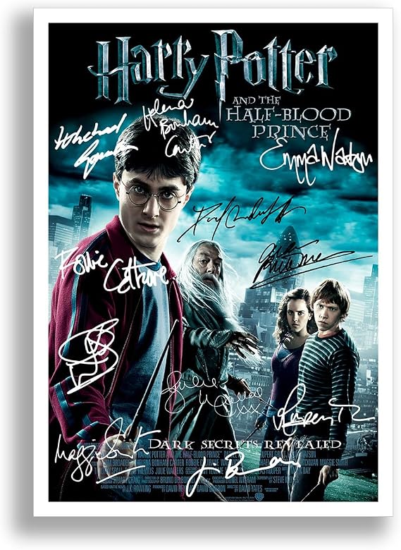 Mounted Gifts Trading Harry Potter All Movie posters cast signed autograph poster photo print photograph artwork wall art picture Film ((A4 Poster) Harry Potter and the Half-Blood Prince)