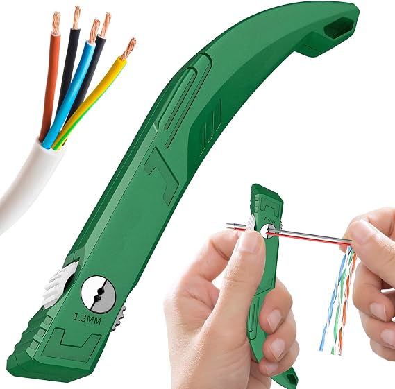 Network Cable Untwist Tool, Wire Comb Straightener Stripper for Category 5/6 Cables Twisted Wire Pair Separator Metal 1.3mm Efficient Ergonomic Grip for Engineers