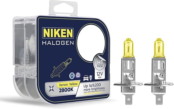 niken 12V H1 55W Sarı Işık Ampul PX26D 2800K, 1 Takım 2 Adet