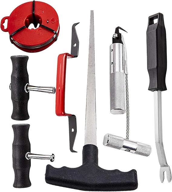 maXpeedingrods 7 Pcs Windscreen Glass Removal Tool Set, Automotive Windshield Wind Glass Remover Tool Kit for Bonded Screens Car Van Garage Hand Tool