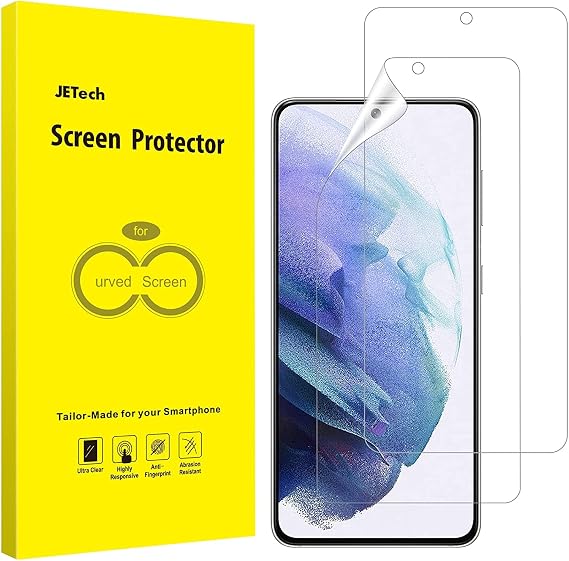 JETech TPU Screen Protector for Samsung Galaxy S21, 2-Pack