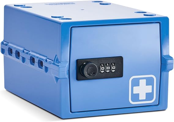 Lockabox Mini™ 3L Lockable Medicine Box, Medication Lock Box (Medi Blue)