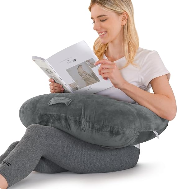 Reading Pillow for Gaming, Arm Lap Support Gaming Pillows with Elbow Rest for Adults & Kids Sitting in Bed Sofa Floor, Reduces Arm Pain & Fatigue for Crocheting, Working, Reading