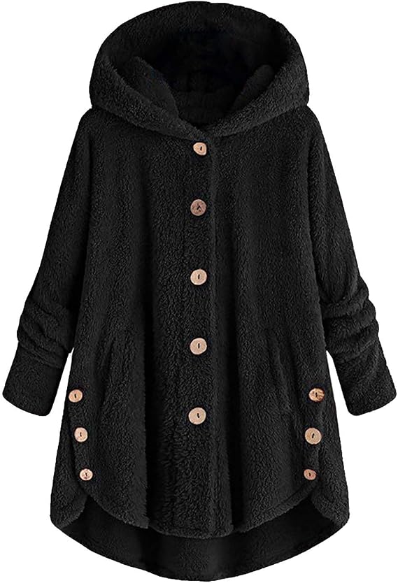 Ceboyel Women Teddy Sweatshirt Jacket Fleece Sweater Hoodies Fuzzy Sherpa Cute Pullover Tops Warm Fall Winter Clothing