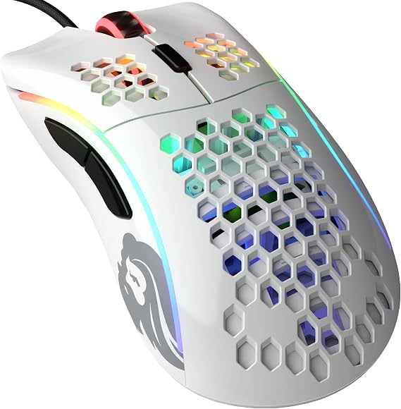 GLORIOUS Model D Wired Gaming Mouse (Glossy White)