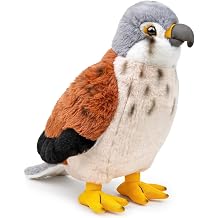 Tiny Heart Fun Red Falcon Plush Toy, Realistic and Soft Falcon Doll Plush Toy, Bird Stuffed Animal Collection Suitable for Home Decor, Red 10in