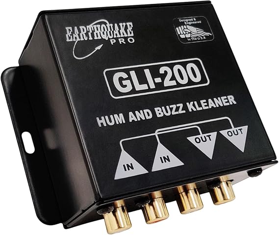 Earthquake Sound GLI-200 Hum and Buzz Kleaner 600 Ohm RCA in/Out Ground Loop Isolator