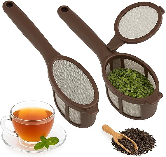 Portable Coffee & Tea Maker - Reusable Single Cup Brewer with Fine Mesh Filter, BPA-Free Travel Infuser for Ground Coffee & Loose Leaf Tea