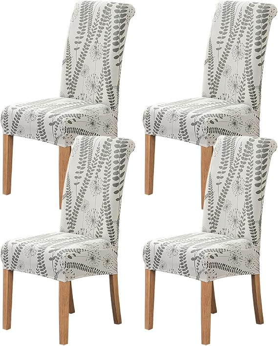HZDHCLH Chair Covers Slipcovers 4/6 PCs Stretch Removable Washable