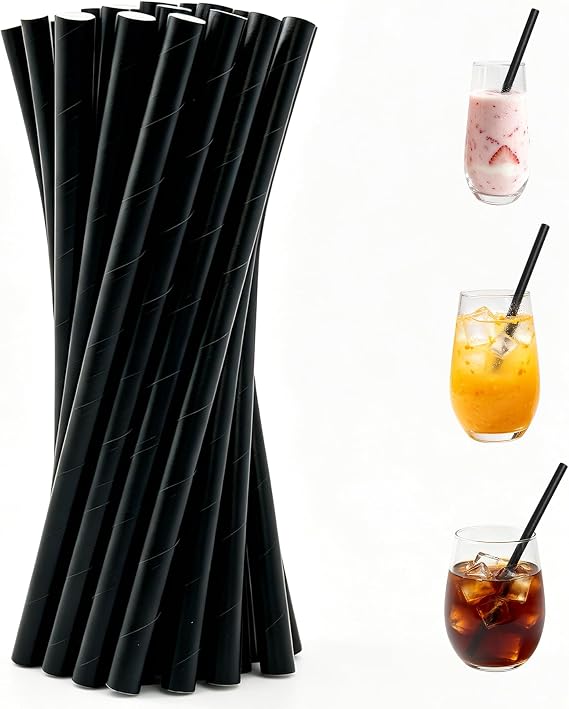 Smoothies Straws, 9mm Wide Paper Disposable Drinking Straw