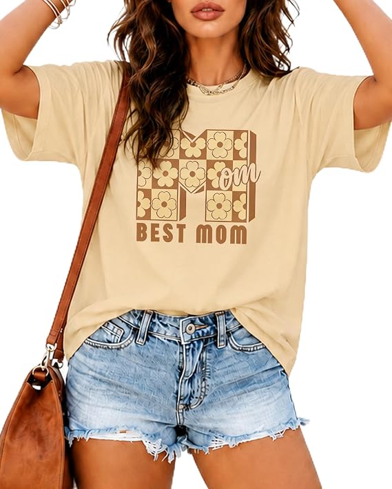 YTD Mom Graphic Tシャツ、プレミアムコットングラフィックTシャツ