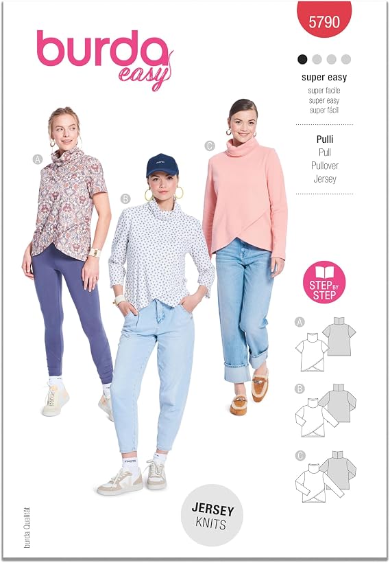 Burda Style Sewing Pattern B5790 Misses' Tops