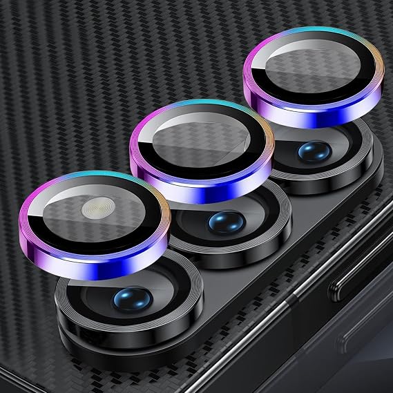 Camera Lens Protector for Samsung Galaxy S26+ / S26 Plus, Individual Lens Protectors, Scratch-Resistant Ultra-Thin Tempered Glass with Aluminum Edging GalaxyS26+ S26Plus 5G (Chromatic)