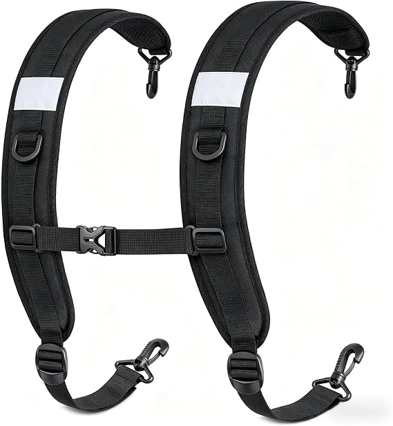 Hanmir Backpack Straps Replacement, Padded and Adjustable Shoulder Straps with Chest Strap, Fit for Backpacks, Golf Bags, Musical Instrument Cases