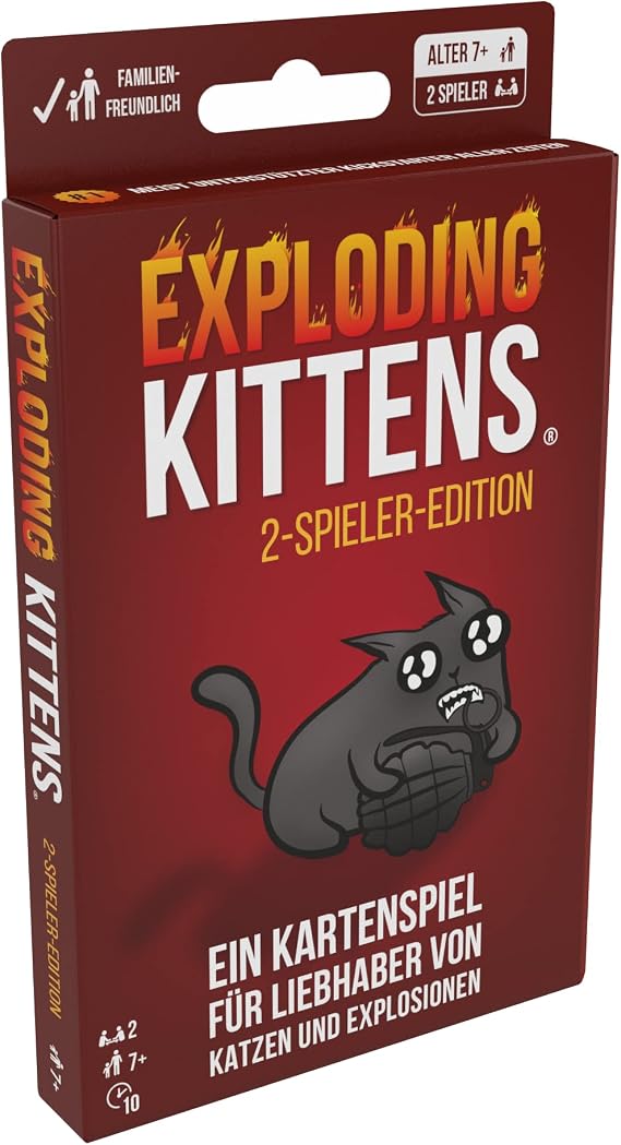 Exploding Kittens 2 Player Edition Fun Party Game German