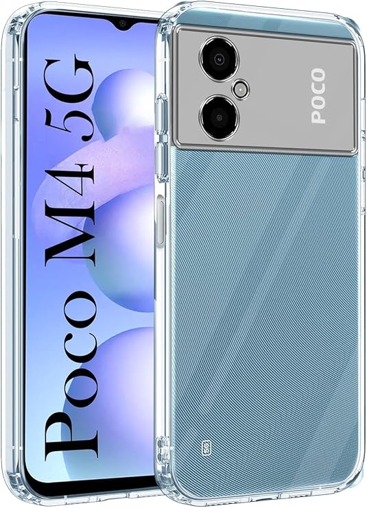 Ehr. Xiaomi Poco M4 Uyumlu Kamera Korumalı Darbe Önleyici Ultra Slim TPU Şeffaf Silikon Kılıf (Şeffaf, Xiaomi Poco M4)