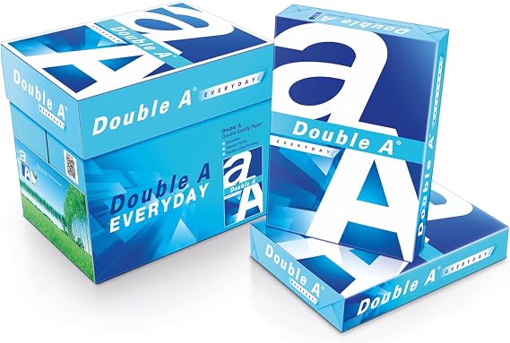 Double A Everyday A4 Printer Paper Box for Home & Office Use, 2500 Sheets (5 Reams Box) - Premium White Copy Paper for Double-Sided Printing - Inkjet & Laser Compatible, High Quality Printing Paper