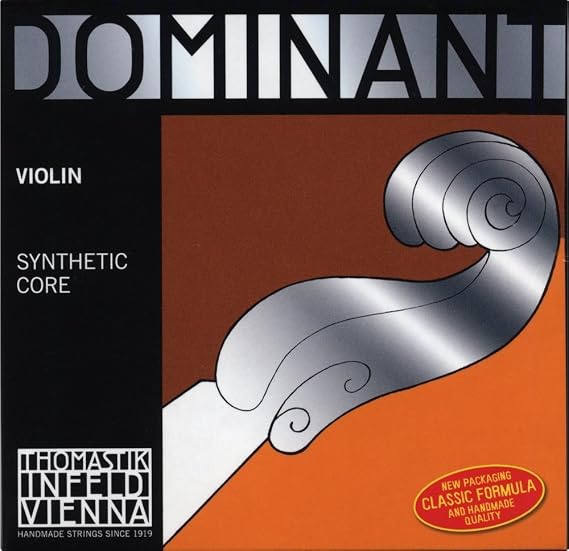 Thomastik Single string for Violin 4/4 Dominant - D-string Synthetic Core, Aluminium Wound, Soft