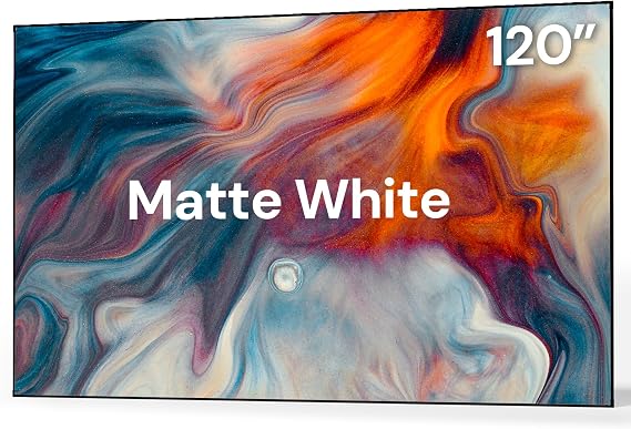 120-Zoll-Projektionsleinwand mit festem Rahmen 13 dB Gain 80 % Bildqualitätsverbesserung 4 K/8 K Ultra HD 3D-kompatibel geeignet für Langdistanz- Kurzdistanz- und Ultra-Kurzdistanz-Projektoren