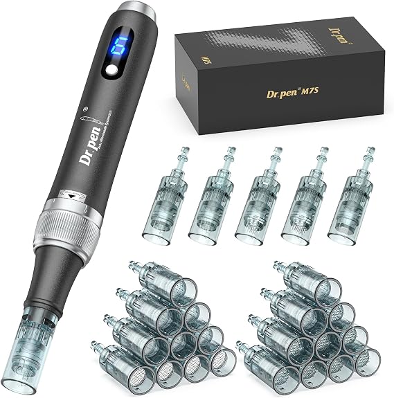 Dr. Pen M7S Microneedling Pen Skin Care Tool Kit with 25pcs Cartridges