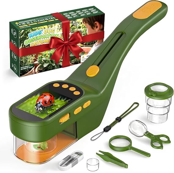 Insect Trapping Microscope, 2.4" Screen, Children's Toy
