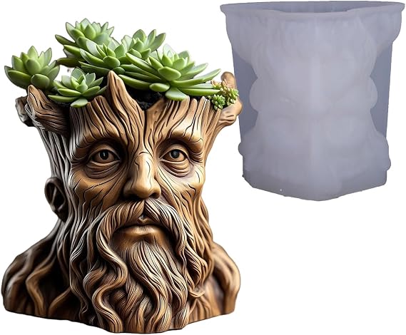 Flexible Strong Silicone Planter Mold Easy Release Resin Craft Jewelry Making Decoration Home Decor Relief Sculpture Flowerpot Shape