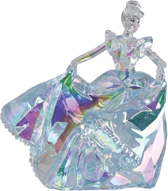Enesco FACETS Disney Külkedisi Dönen Balo Elbisesi Heykelcik, 5,56 cm, Şeffaf