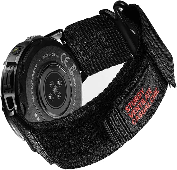MEGALITH 22mm Nylon Watch Strap Quick-Release: Replacement Watch Band Compatible with Smartwatch and Wristwatch - Adjustable Sport Nylon Strap for Men
