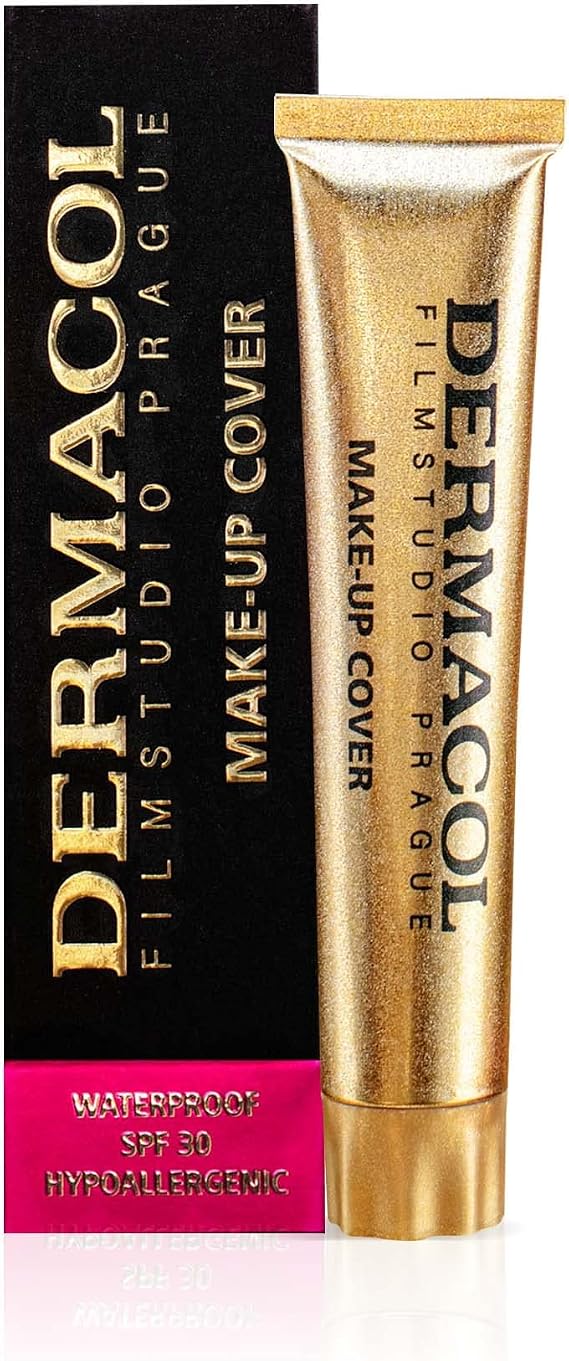 Dermacol - Full Coverage Makeup Foundation, Matte Liquid Makeup Foundation with SPF 30 for Oily Skin, Acne and Under Eye Bags, Long Lasting Makeup Products, 30g, Shade 218